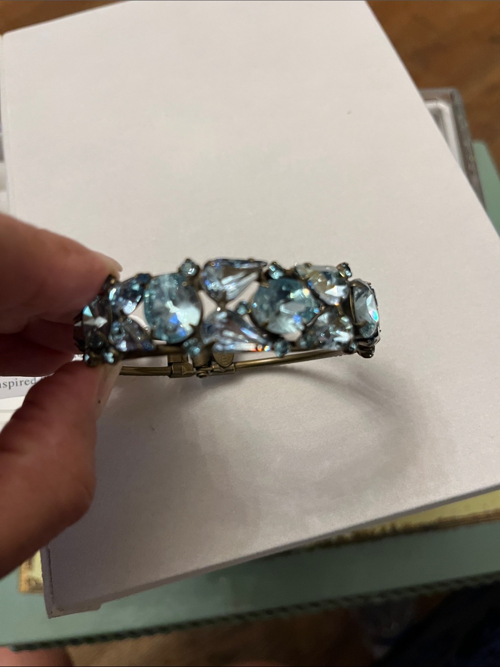 Sorrelli Light Blue Crystal Stretch Bracelet - Picture 7 of 9